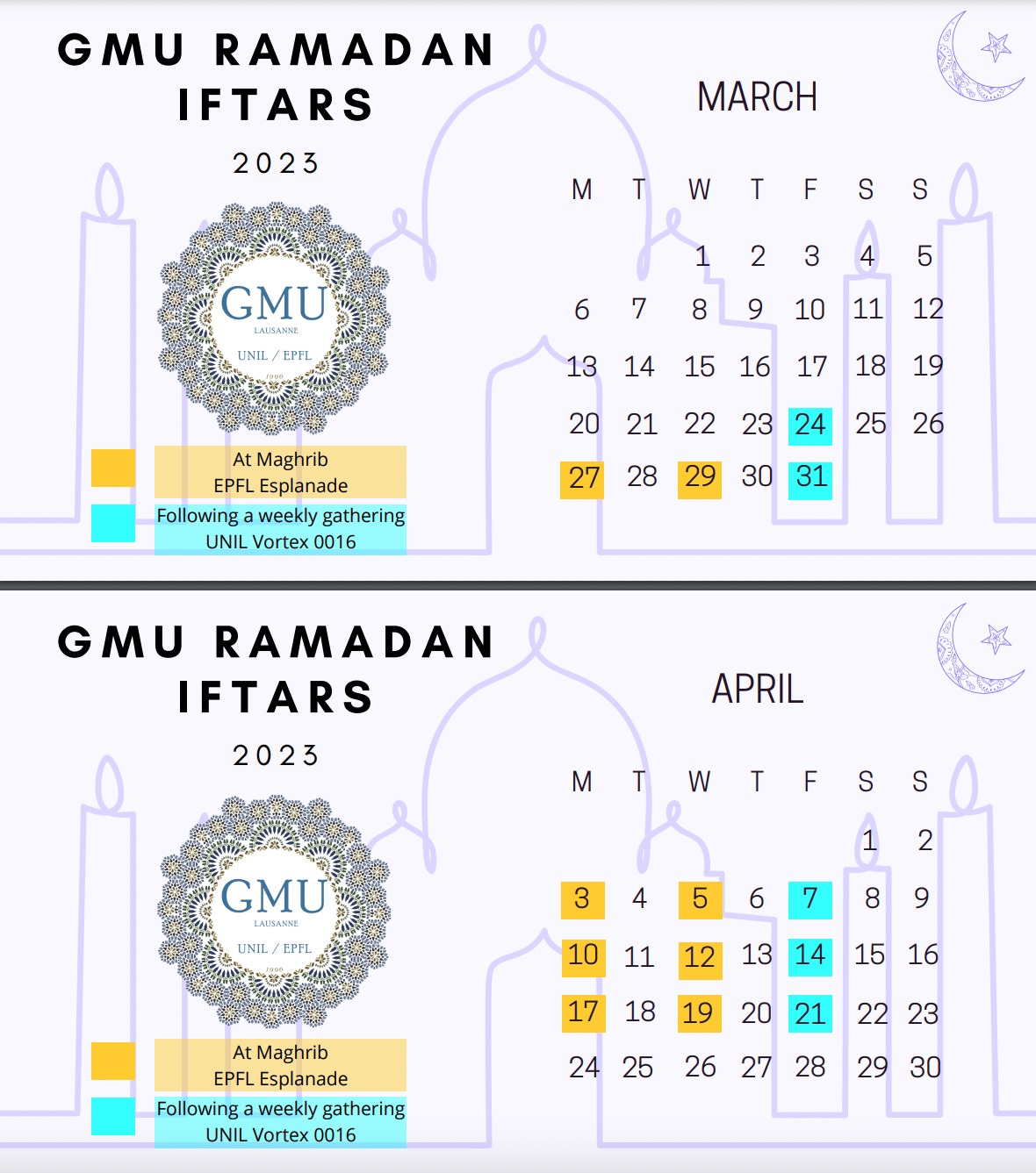 Ramadan 1443 Calendar